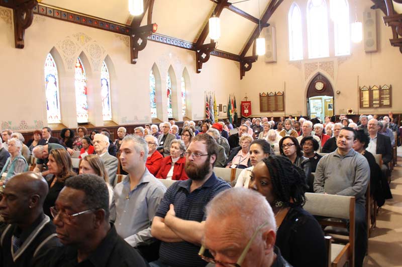 Packed church for black history month service.  Bishop Fenty always draws a large crowd.