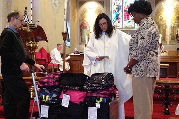 Backpack Blessing at St. Paul's